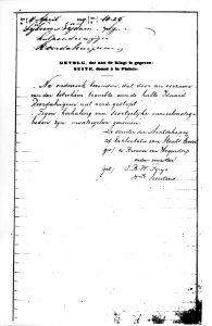 HUA-153487-Afbeelding van een bladzijde uit het klachtenboek van de Maatschappij tot Exploitatie van de Staats Spoorwegen