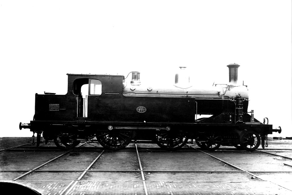 HUA-164492-Afbeelding van de stoomlocomotief nr 771 serie 771 776 van de HSM later vernummerd tot nr 5701 serie 5700 van de NS 