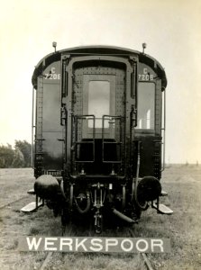 HUA-164581-Afbeelding van een kopwand van het rijtuig nr. C 7206 (serie C 7201-7206), bestemd voor de N.S., bij Werkspoor te Zuilen