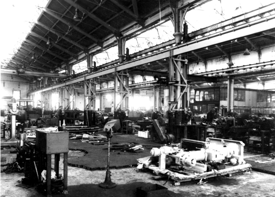 HUA-166306-Interieur van de Centrale Werkplaats van de N.S. te Haarlem
