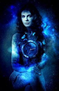 Butterfly clock mystical