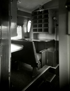 HUA-164596-Interieur van een bagagerijtuig uit de serie D 6061-6100 van de N.S.- postafdeling