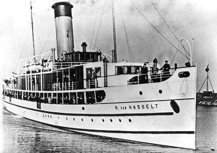 HUA-165633-Afbeelding van het stoomschip R. van Hasselt van Rederij Koppe voor de bootdienst Enkhuizen-Stavoren