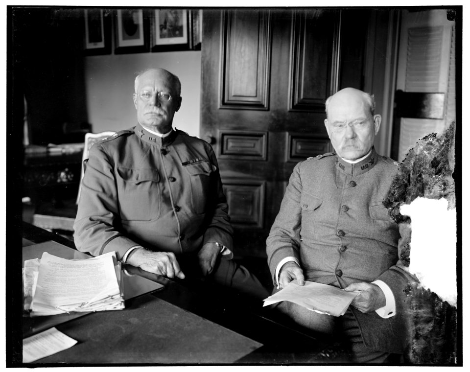 Hugh L. Scott & Tasker H. Bliss at desk LOC hec.13682