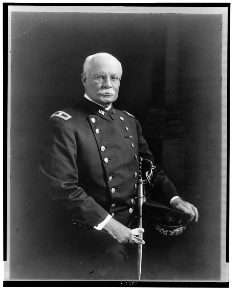 Hugh Lenox Scott, three-quarter length portrait, seated in chair, facing front, in uniform LCCN2002695447