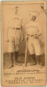 Hugh Nicol-Long John (Long & Short) Reilly, Cincinnati Red Stockings, baseball card portrait LCCN2007686984