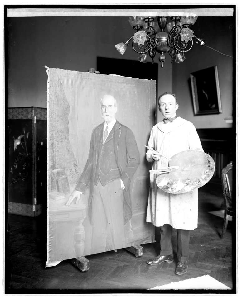 Hughes & painting LCCN2016823784