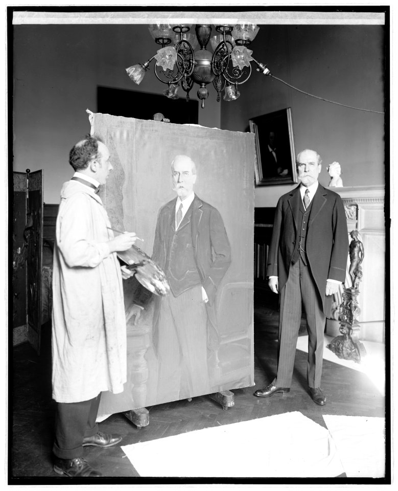 Hughes & painting LCCN2016823787