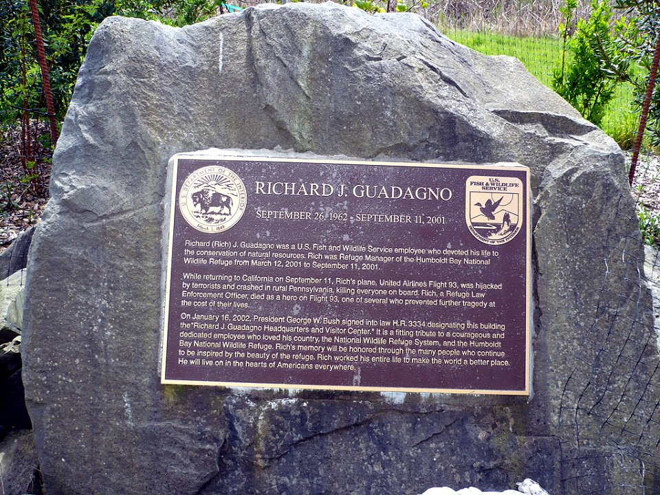 Humboldt Bay National Wildlife Refuge Guadagno Plaque
