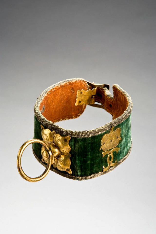 Hundhalsband grön sammet - Livrustkammaren - 86119