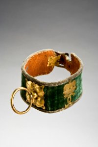 Hundhalsband grön sammet - Livrustkammaren - 86119