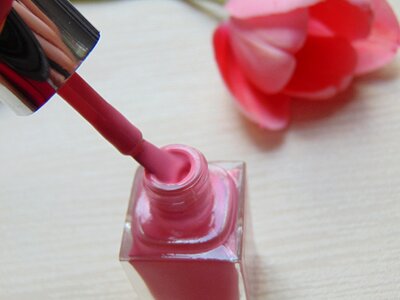 Beauty nail polish pink