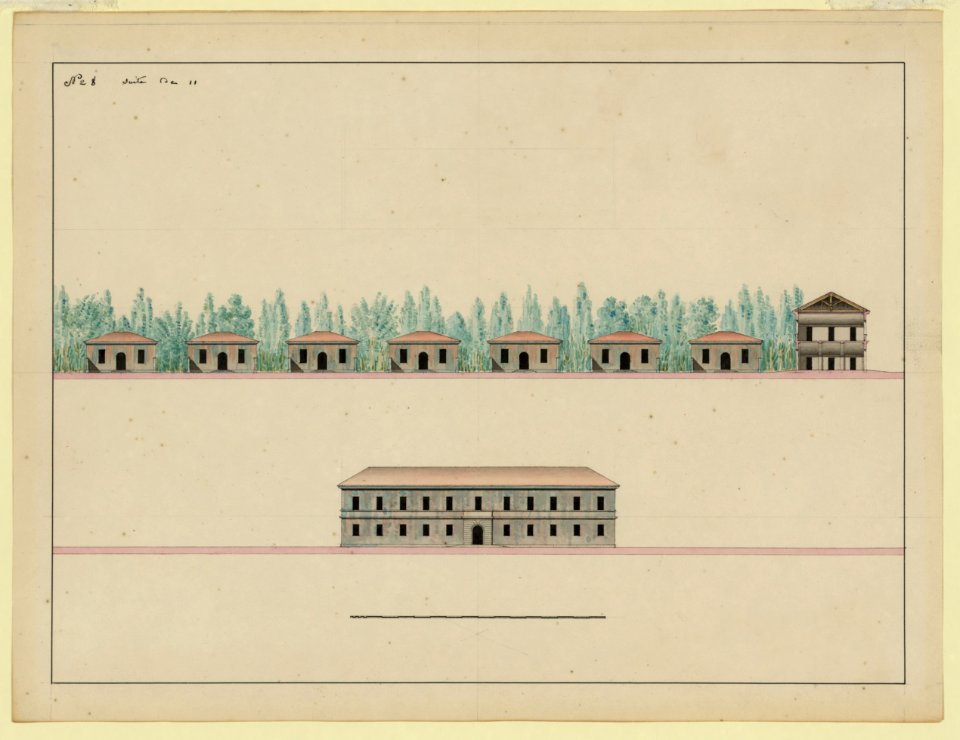 Hunting lodge with pavilions LCCN2007681983