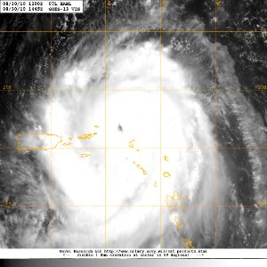 Hurricane Earl on August 30, 2010 over the Leeward Islands