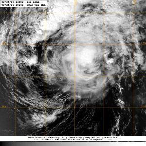 Hurricane Lisa Aqua MODIS 25 Sept 2010