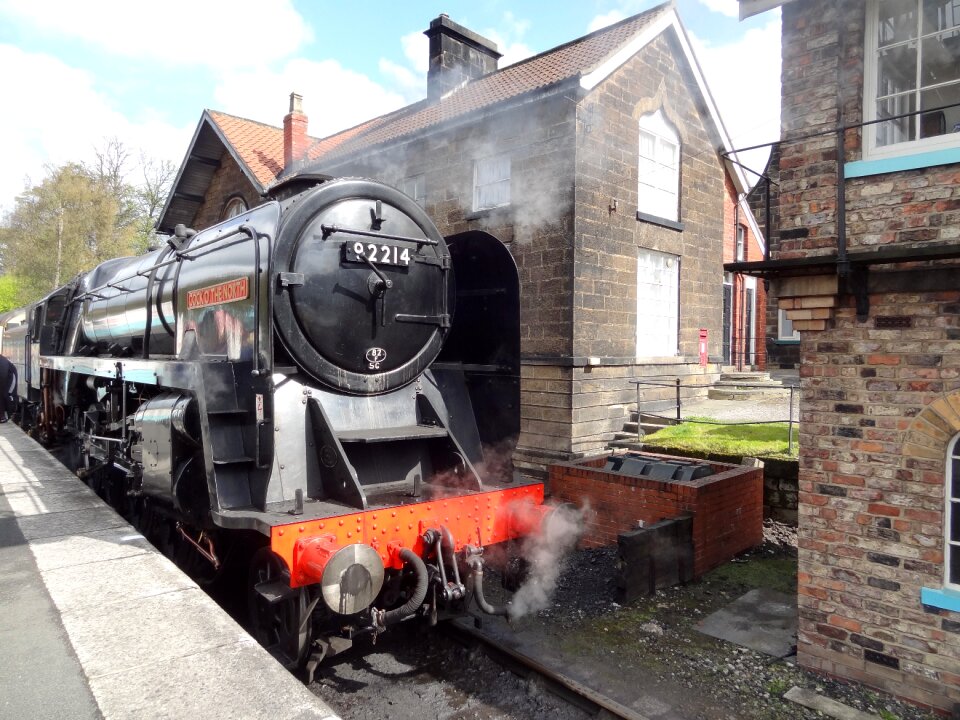 Steam train steam engine train station