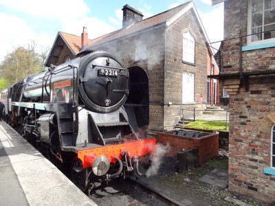 Steam train steam engine train station photo