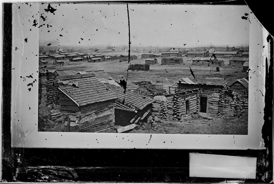 Huts. Abandoned winter quarters at Centerville, Va., 1862 - NARA - 528203