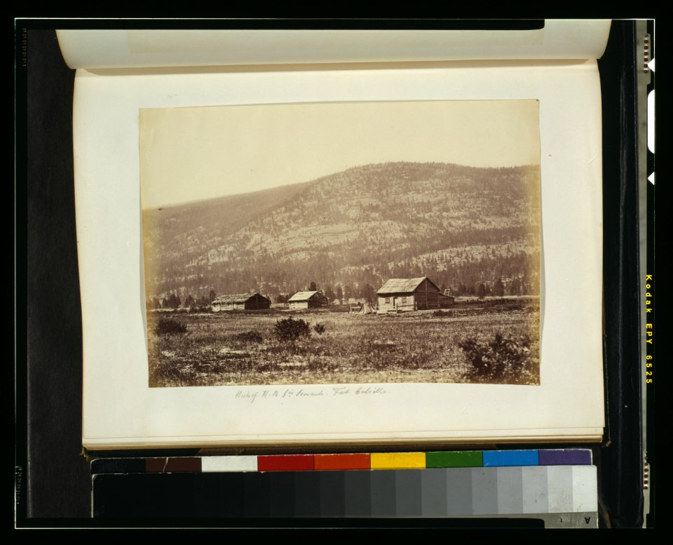 Huts of the H. B. Co's. (i.e., Hudson's Bay Company's) servants, Fort Colville LCCN2003668202