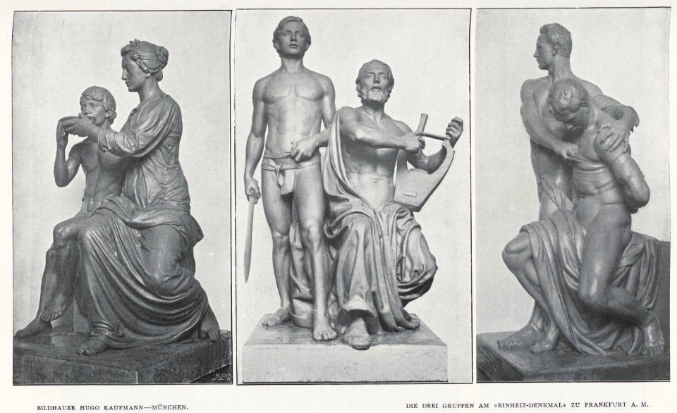 Hugo Kaufmann - Die drei Gruppen am Einheitsdenkmal (Frankfurt am Main)