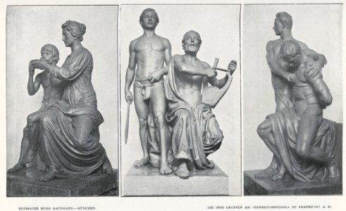 Hugo Kaufmann - Die drei Gruppen am Einheitsdenkmal (Frankfurt am Main)
