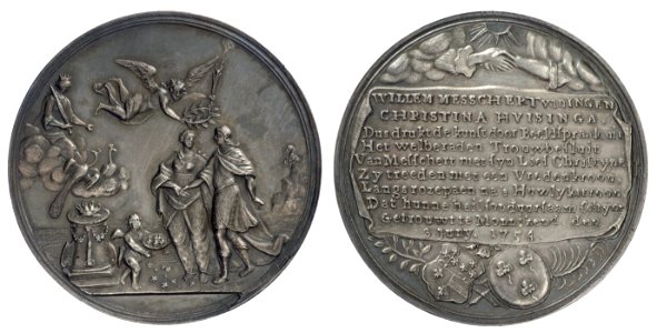 Huwelijk van Willem Messchert van Ingen en Christina Huisinga, objectnr PA 1587