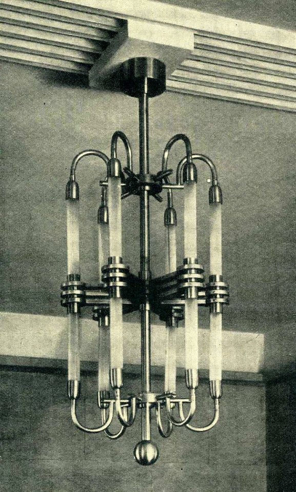 Hugo Schmölz (geb. 21. Januar 1879 in Sonthofen; gest. 27. April 1938 in Köln), Düsseldorf, Breidenbacher Hof, Beleuchtungskörper in der Durchgangshalle