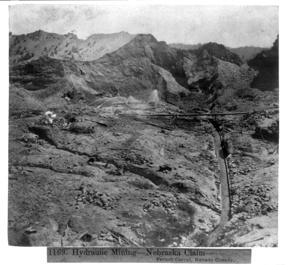 Hydraulic Mining - Nebraska Claim - Fr. Corral, Nev. County LCCN2002721055