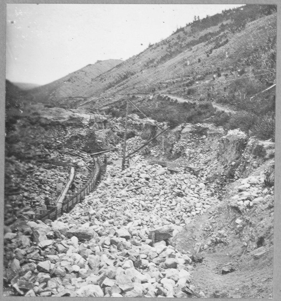 Hydraulic mining in Alder Gulch. Madison County, Montana - NARA - 517487