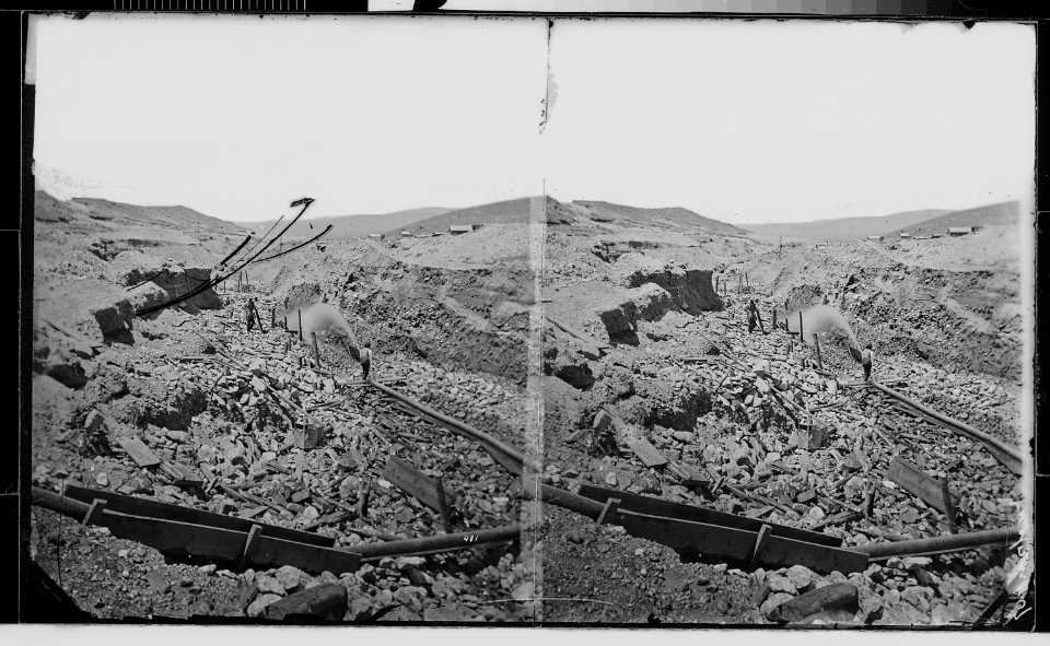 Hydraulic mining, near Virginia City. Madison County, Montana. - NARA - 517431
