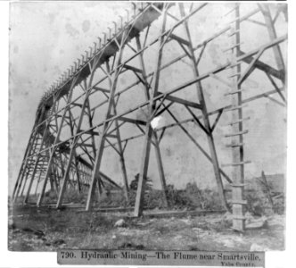 Hydraulic Mning-The Flume near Smartsville, Yuba County LCCN2002724178