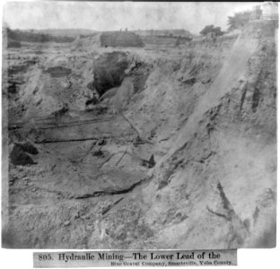 Hydraulic Mining-The Lower Lead of the Blue Gravel Company, Smartsville, Yuba County LCCN2002721651