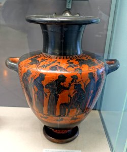 Hydria with mythological scenes, attributed to the Antimenes Painter, Attic, c. 510 BC, L 309 - Martin von Wagner Museum - Würzburg, Germany - DSC05501 photo
