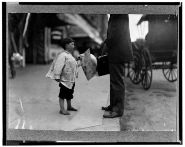 Hyman, six year old newsie. Another six year old newsie said he sold until 6 P.M. LOC cph.3a53379 photo