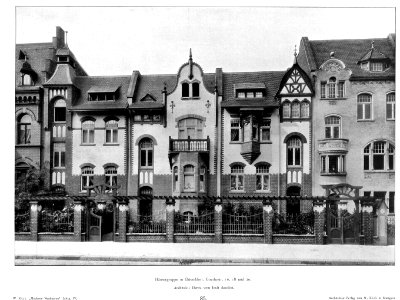 Häusergruppe Düsseldorf, Goethestr. 16, 18 und 20 Architekt Hermann vom Endt Düsseldorf