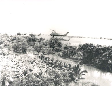 HUS-1s HMM-362 in flight Vietnam 1962