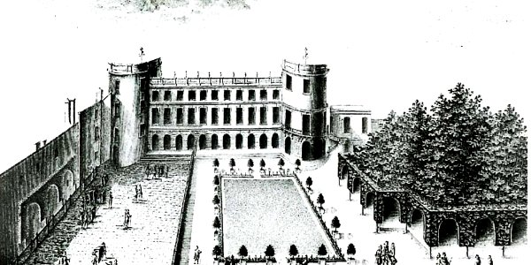 Hôtel de l'Intendance, Bordeaux, gravure du XVIIIe siècle