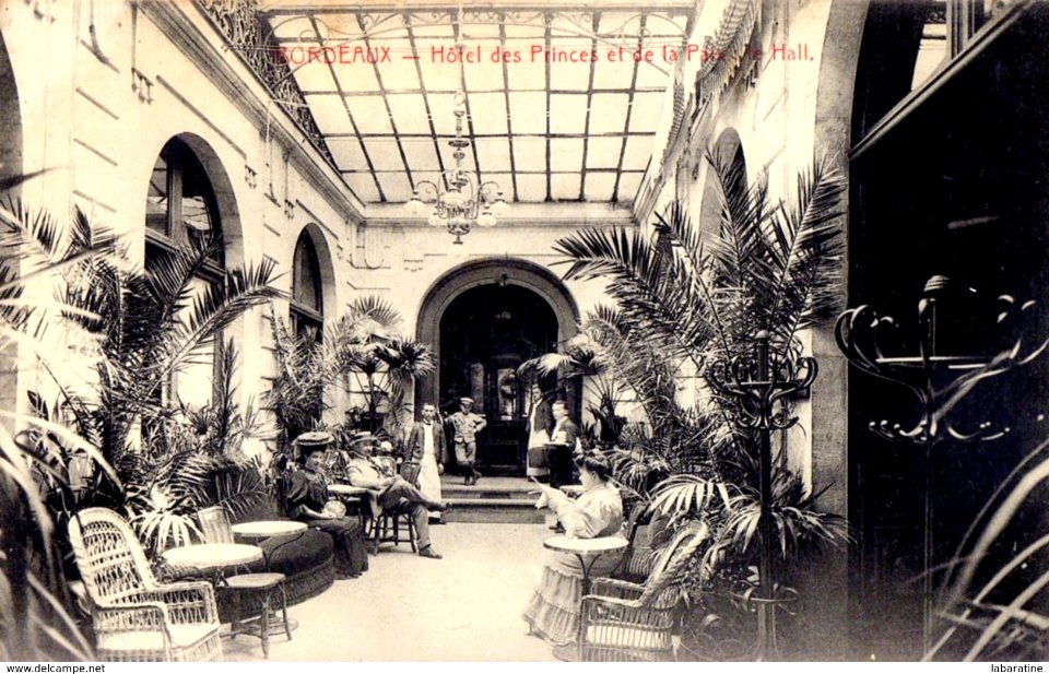 Hôtel des Princes et de la Paix, le Hall, XIXe siècle, Bordeaux