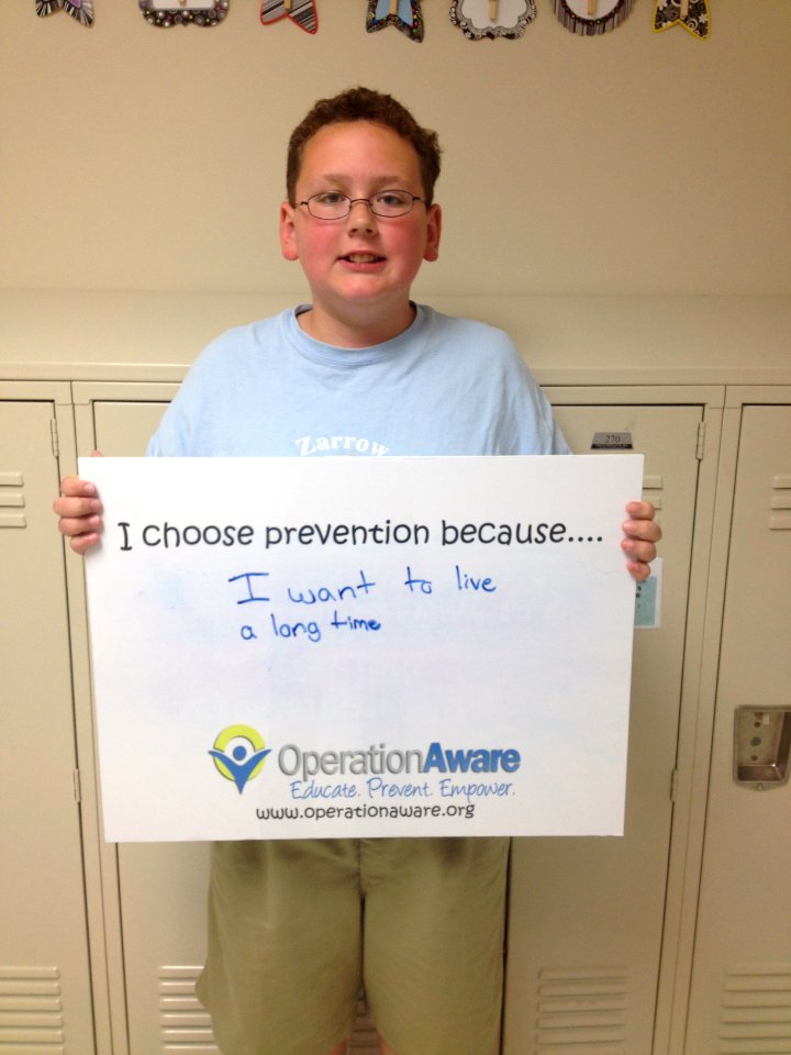 I choose prevention because...I want to live a long time (18122787875)