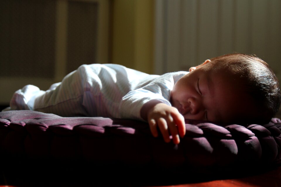 Tummy time summer sleep photo