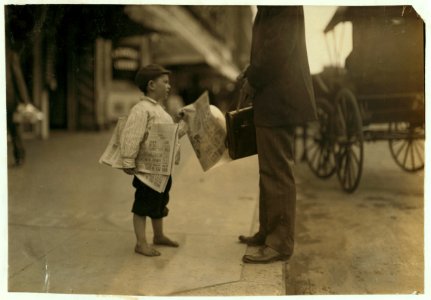 Hyman, six year old newsie. Another six year old newsie said he sold until 6 P.M. LOC cph.3a53379 photo