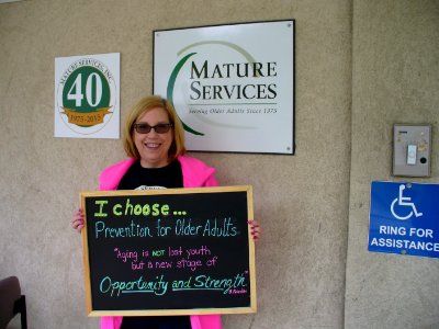 I choose...prevention for older adults. Aging is not lost youth but a new stage of opportunity and strength -B Friedon (18172815226)