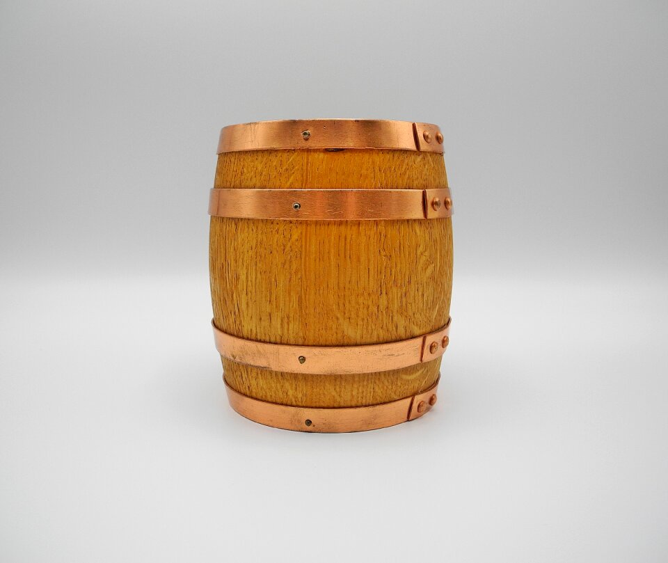 Oak copper piggy bank
