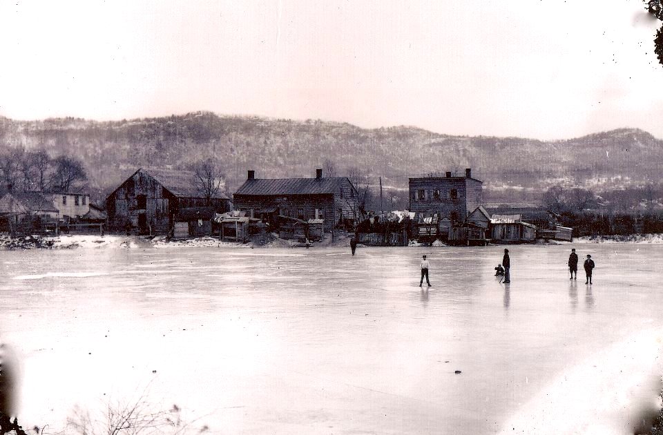 Ice Skating on Peck's Pond, Haverstraw
