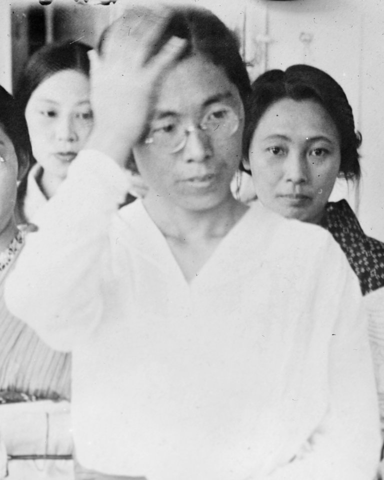 Ichikawa Fusae in 1920s Japan face detail, from- Miss Fusae Ichikawa LCCN2014714049 (cropped)