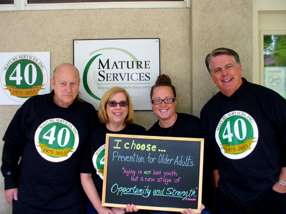 I choose...prevention for older adults. Aging is not lost youth but a new stage of opportunity and strength -B Friedon (18199305745)