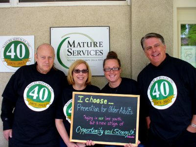 I choose...prevention for older adults. Aging is not lost youth but a new stage of opportunity and strength -B Friedon (18199305745)
