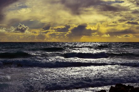 Clouds beach nature photo