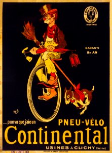 If only I had a Continental bicycle tire, advertising poster, ca. 1900 photo