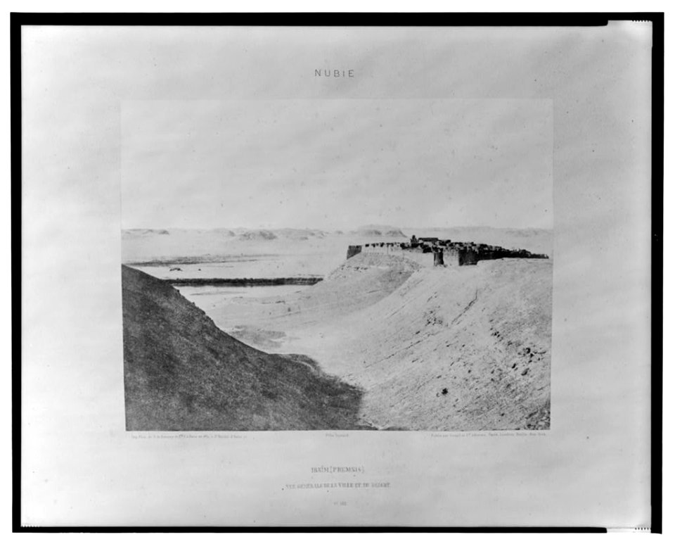 Ibrîm (Premnis) - vue générale de la ville et du désert - Félix Teynard. LCCN2001695388